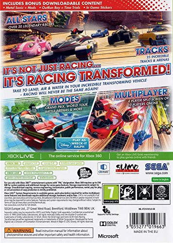 Sonic & All-Stars Racing : Transformed - édition limitée [Importación francesa]
