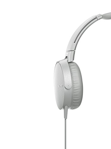 Sony MDR - XB550AP - Auriculares de diadema Extra Bass (micrófono integrado compatible con Smartphones, diadema metálica adaptable), blanco