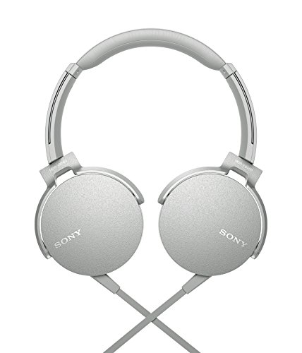 Sony MDR - XB550AP - Auriculares de diadema Extra Bass (micrófono integrado compatible con Smartphones, diadema metálica adaptable), blanco