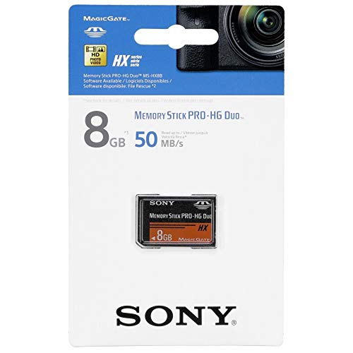 Sony MSHX8B2 - Tarjeta de Memoria Flash (Memory Stick Pro-HG Duo, 8 GB, Alta Velocidad, 50 MB/s)