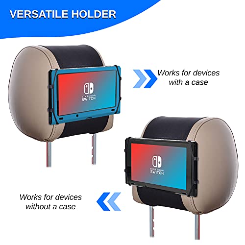 Soporte Coche reposacabezas Compatible con Nintendo Switch Material irrompible Nylon Silicona