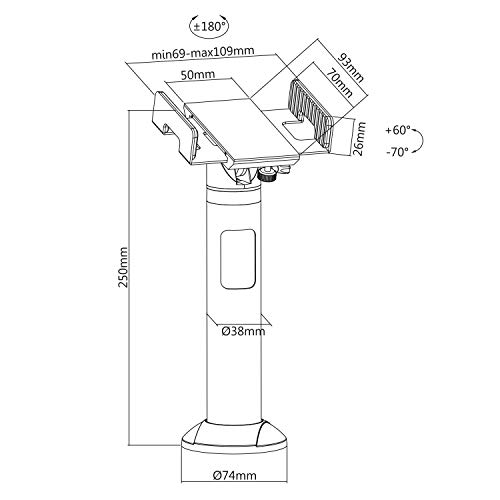 Soporte de Terminal de Pago de Tarjeta Universal EFT/POS para Puntos de Venta de Maclean MC-847
