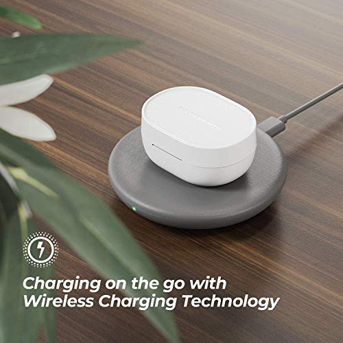 SoundPEATS Auriculares Inalámbricos con cancelación de Ruido, 4 Micrófonos, Auriculares Bluetooth Control Tactil, Carga de Tipo C, Admite Cargador Inalámbrico, Impermeables IPX5, Reproducci 21 Horas