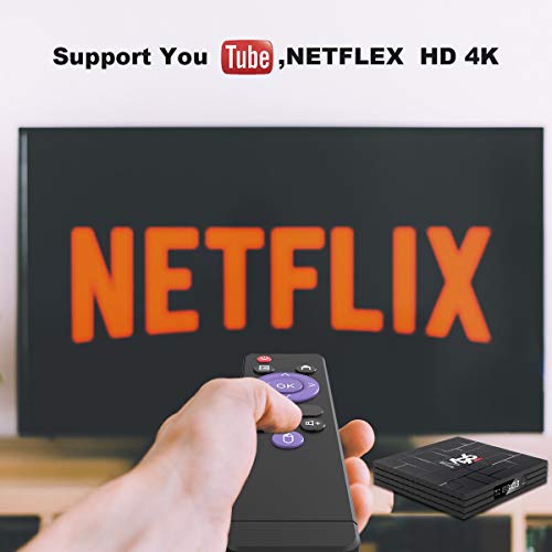 Space element Android 9.0 TV Box,[4GB+64GB] Smart TV Box,Dual-WiFi 2.4GHz / 5GHz Bluetooth4.0 Admite DLAN, Google TV Remote, LAN, 3D Moive, etc,4G+64G 5G Voice Version