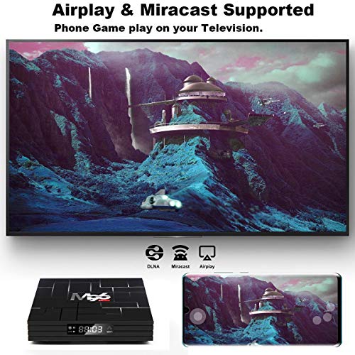 Space element Android 9.0 TV Box,[4GB+64GB] Smart TV Box,Dual-WiFi 2.4GHz / 5GHz Bluetooth4.0 Admite DLAN, Google TV Remote, LAN, 3D Moive, etc,4G+64G 5G Voice Version
