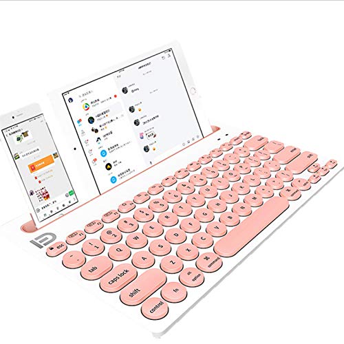 Space element Bluetooth Inalámbrico Teclado,Teclado portátil a Prueba de Agua Admite múltiples Sistemas operativos de Windows/Mac/Android/Las (iPhone y iPad),Rosado