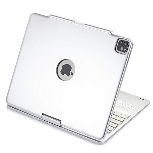 Space element Cubierta de la Caja del Teclado Bluetooth inalámbrico retroiluminado y Teclado Giratorio,Pulgadas 360 ° para iPad Pro 12.9 Pulgadas Teclado táctil en Pulgadas,Negro