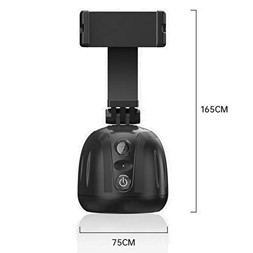 Space element Seguimiento Facial 360, Gimbal Movil Seguimiento de Objetos Faciales, Seguimiento de Cara Automatico Movil Reconocimiento Inteligente Compatible con Varios de Grabación de Video,Negro