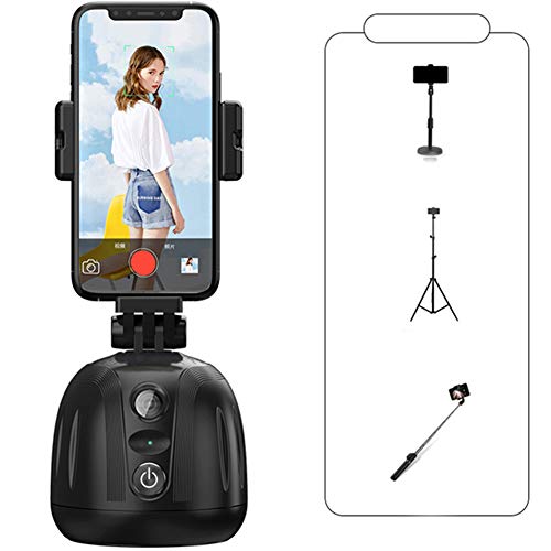 Space element Seguimiento Facial 360, Gimbal Movil Seguimiento de Objetos Faciales, Seguimiento de Cara Automatico Movil Reconocimiento Inteligente Compatible con Varios de Grabación de Video,Negro