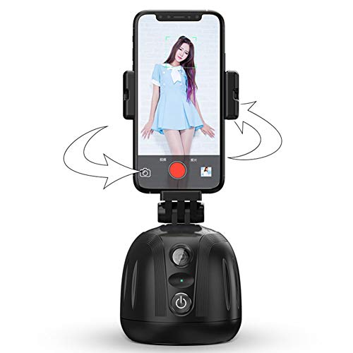 Space element Seguimiento Facial 360, Gimbal Movil Seguimiento de Objetos Faciales, Seguimiento de Cara Automatico Movil Reconocimiento Inteligente Compatible con Varios de Grabación de Video,Negro