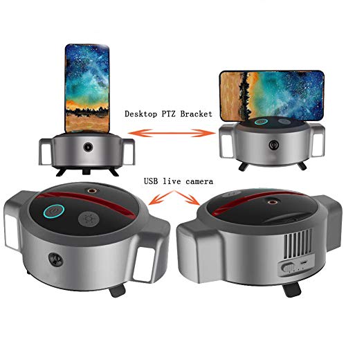 Space element Seguimiento Inteligente De 360 ​​°, Seguimiento Facial De 360 ​​° Gimbal Movil Multifunción Objetos Faciales con Luz De Maquillaje Disponible para Cargar Teléfonos Móviles/Tabletas