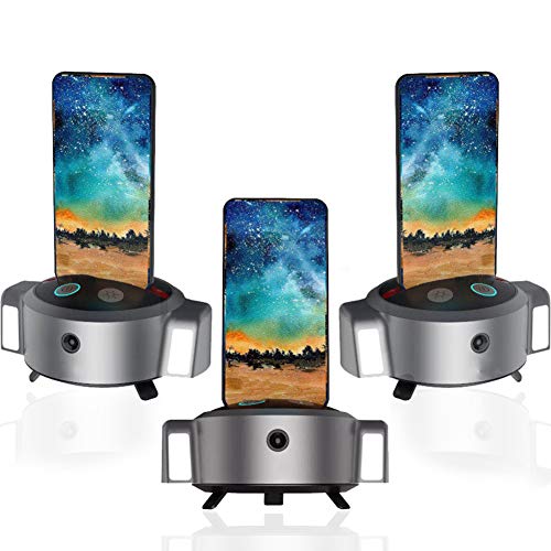 Space element Seguimiento Inteligente De 360 ​​°, Seguimiento Facial De 360 ​​° Gimbal Movil Multifunción Objetos Faciales con Luz De Maquillaje Disponible para Cargar Teléfonos Móviles/Tabletas