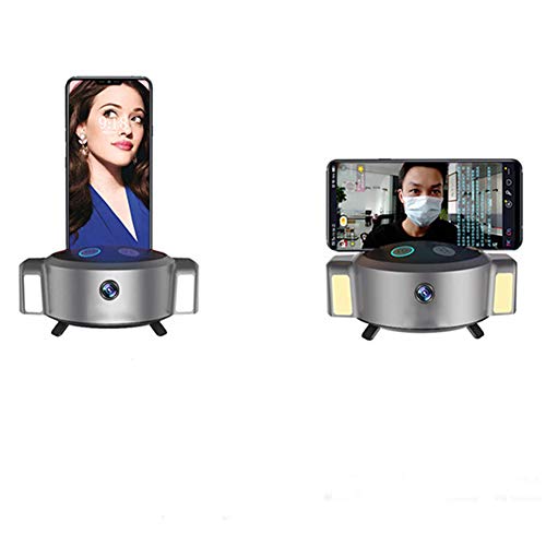 Space element Seguimiento Inteligente De 360 ​​°, Seguimiento Facial De 360 ​​° Gimbal Movil Multifunción Objetos Faciales con Luz De Maquillaje Disponible para Cargar Teléfonos Móviles/Tabletas