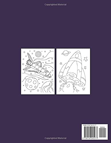 Spaceship Coloring Book For Kids: Space Rockets And Science Fiction Coloring Activity Book For Toddlers, Children, Teen, Adults- Space Ships ... And More – Science Gift Idea For Toddlers