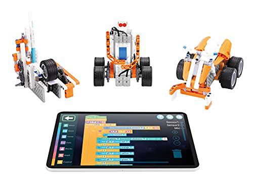 SPC Apitor SuperBot, robot educativo STEAM, 18 robots prediseñados y más de 400 piezas para crear construcciones propias, control remoto mediante app, compatibilidad con resto de plataformas