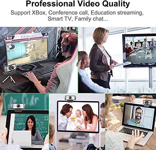 Spedal Full HD Webcam 1080p, Streaming Cámara Web con Micrófono, Ultra Gran Angular de 120 Grados, USB Webcam para Xbox OBS XSplit Skype Facebook, Compatible con Mac OS Windows 10/8/7