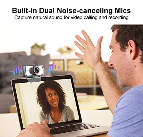 Spedal Full HD Webcam 1080p, Streaming Cámara Web con Micrófono, Ultra Gran Angular de 120 Grados, USB Webcam para Xbox OBS XSplit Skype Facebook, Compatible con Mac OS Windows 10/8/7