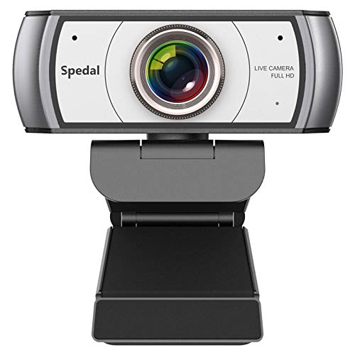 Spedal Full HD Webcam 1080p, Streaming Cámara Web con Micrófono, Ultra Gran Angular de 120 Grados, USB Webcam para Xbox OBS XSplit Skype Facebook, Compatible con Mac OS Windows 10/8/7