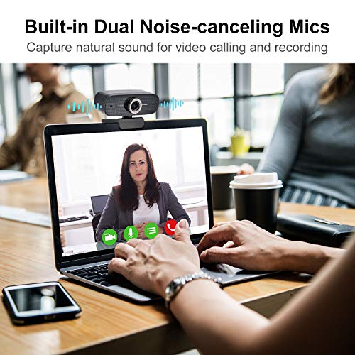 Spedal Webcam 1080p, Streaming Cámara Web con Micrófono, USB Webcam para Xbox OBS XSplit Skype Facebook, Compatible con Mac OS Windows 10/8/7