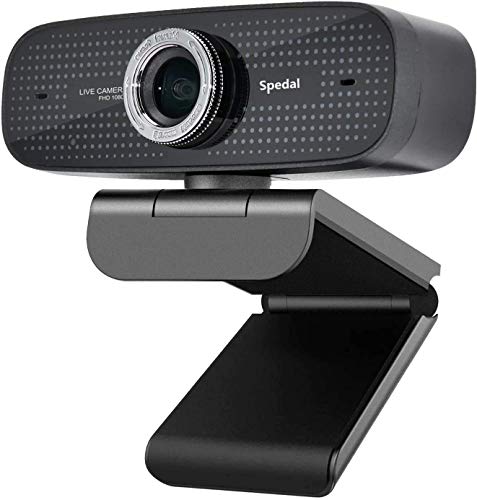 Spedal Webcam 1080p, Streaming Cámara Web con Micrófono, USB Webcam para Xbox OBS XSplit Skype Facebook, Compatible con Mac OS Windows 10/8/7