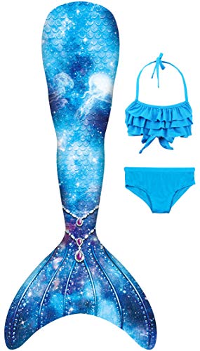 SPEEDEVE Cola de Sirena con Bikini para Niñas para Fiesta de Natación Cosplay