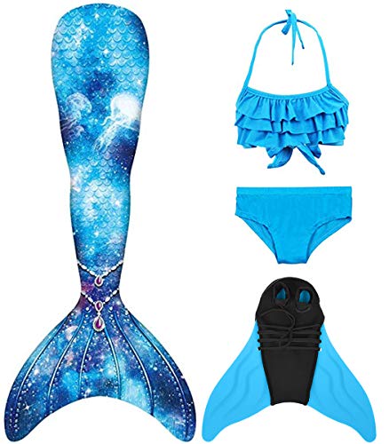 SPEEDEVE Cola de Sirena con Bikini para Niñas para Fiesta de Natación Cosplay