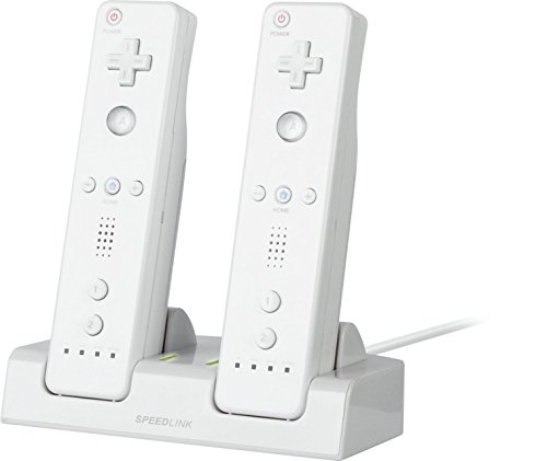 Speedlink JAZZ USB Charger SL-3406-WE - Cargador para Wii/ Wii U, 18 hr Duración, Blanco