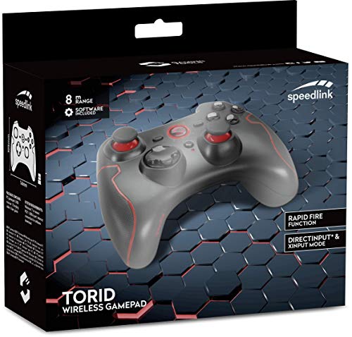 Speedlink TORID SL6576BK02 - Mando con vibración inalámbrico RF, Color Negro, para PC o PS3