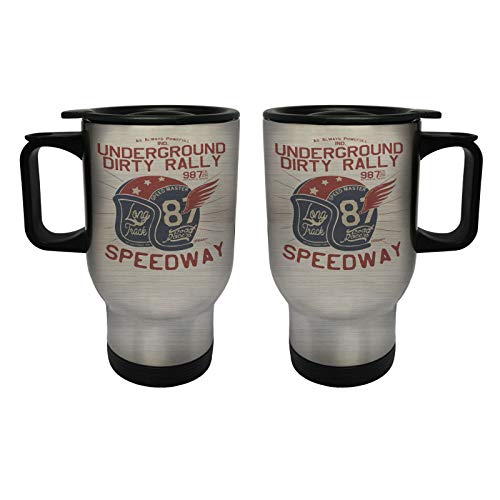 Speedway Underground Dirty Rally Stainless Steel Thermo Travel Mug 14oz ff232ts