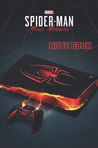 SPIDER MAN PS5 NOTEBOOK: Composition Book for Games Lovers. 6"x 9"/120 pages. White Paper.