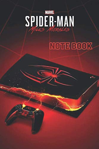 SPIDER-MAN PS5 NOTEBOOK: Composition Book for Games Lovers. 6"x 9"/120 pages. White Paper.