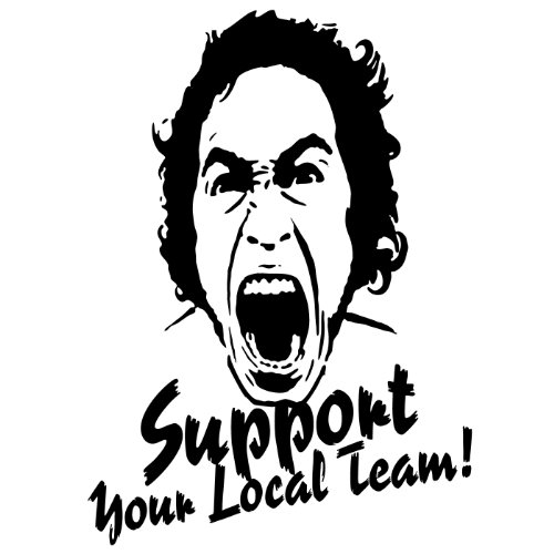 SpielRaum Sudadera Support Your Local Team ::: Color: Azul Claro o Blanco ::: Tallas: S-XXL (Fútbol)