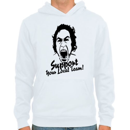 SpielRaum Sudadera Support Your Local Team ::: Color: Azul Claro o Blanco ::: Tallas: S-XXL (Fútbol)