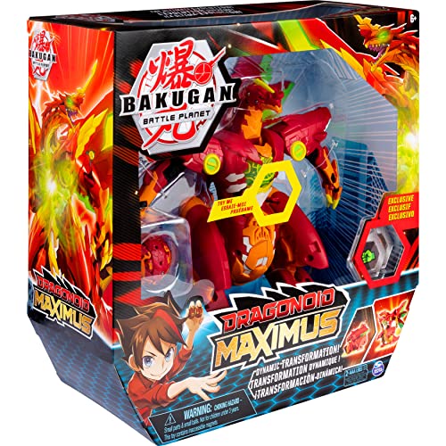 Spin Master- Bakugan-Dragonoid Maximus Juguete, Color naranja, rojo (Concentra 6051243)
