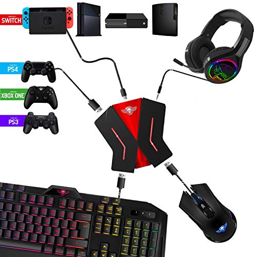 SPIRIT OF GAMER - Adaptador CROSSGAME 2 - Juega Al Teclado Y Al Ratón En Las Consolas De Videojuegos Gracias A Conversor : PS4 / PS3 / XBOX ONE - 1 X 3.5 Mm Jack Para Auriculares De Juegos