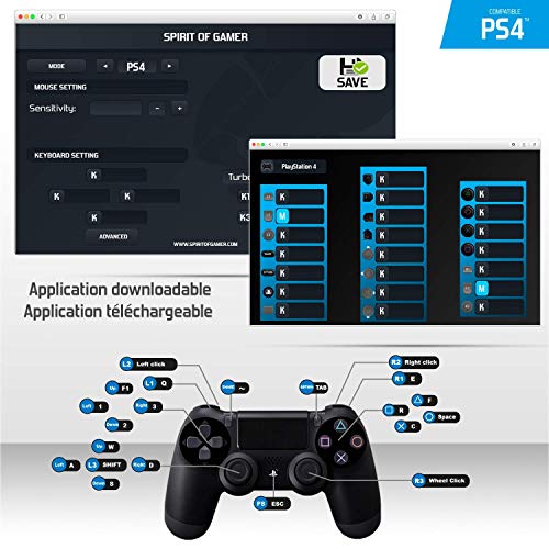 SPIRIT OF GAMER - Adaptador CROSSGAME 2 - Juega Al Teclado Y Al Ratón En Las Consolas De Videojuegos Gracias A Conversor : PS4 / PS3 / XBOX ONE - 1 X 3.5 Mm Jack Para Auriculares De Juegos