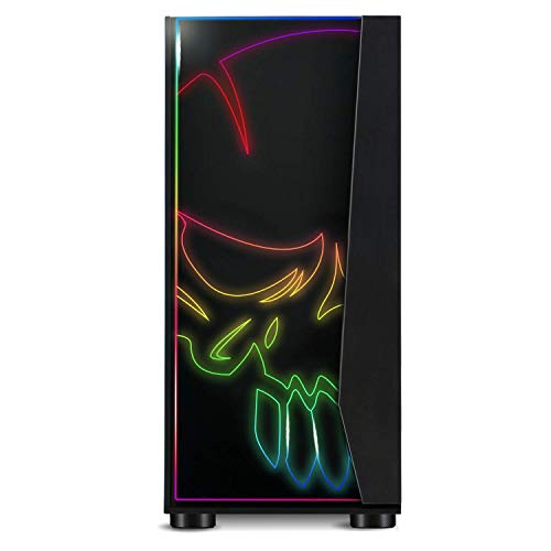 Spirit Of Gamer - Ghost One - PC Gamer ATX/Caja Matx - Frente Y Pared De Vidrio Templado - 1 Ventilador LED RGB 120mm - LED RGB : 60 Modos - Compatible con Aura/MSI Mystic/ASROCK (Ghost One)