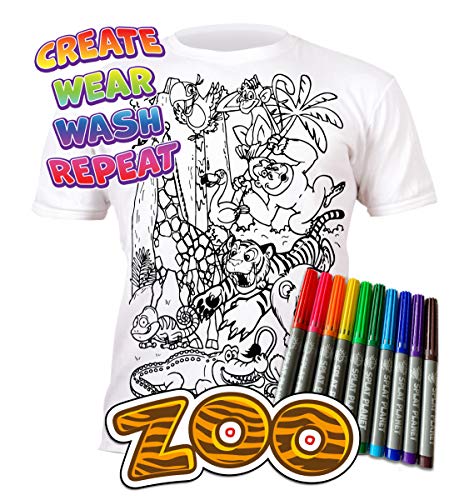Splat Planet Zoo Playera con 10 bolígrafos mágicos Lavables no tóxicos, Colorear y Lavar (7-8 años)
