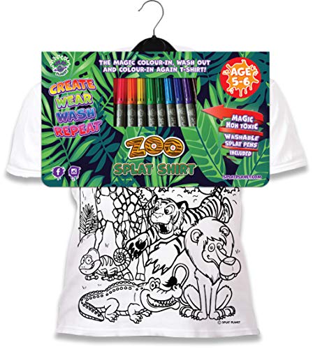Splat Planet Zoo Playera con 10 bolígrafos mágicos Lavables no tóxicos, Colorear y Lavar (7-8 años)