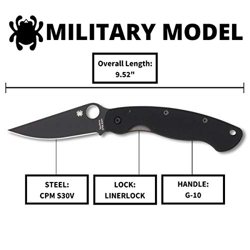 Spyderco SC36GPBK Cuchillo tascabile,Unisex - Adulto, Negro, un tamaño