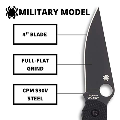 Spyderco SC36GPBK Cuchillo tascabile,Unisex - Adulto, Negro, un tamaño
