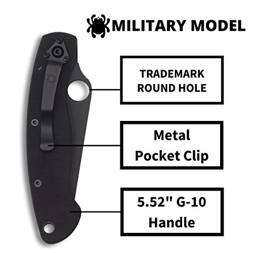 Spyderco SC36GPBK Cuchillo tascabile,Unisex - Adulto, Negro, un tamaño