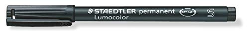 Staedtler Lumocolor permanent 60 BK Juego de rotuladores permanentes con diferentes puntas, 4 unidades en blíster