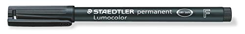 Staedtler Lumocolor permanent 60 BK Juego de rotuladores permanentes con diferentes puntas, 4 unidades en blíster
