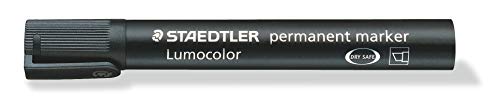 Staedtler Lumocolor permanent 60 BK Juego de rotuladores permanentes con diferentes puntas, 4 unidades en blíster