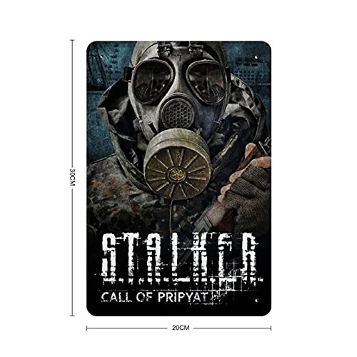 S.T.A.L.K.E.R. Call of Pripyat Classic - Cubierta de juego popular (1 letrero de metal, estilo vintage, bar, bar, decoración de pared, 30 x 20 cm)