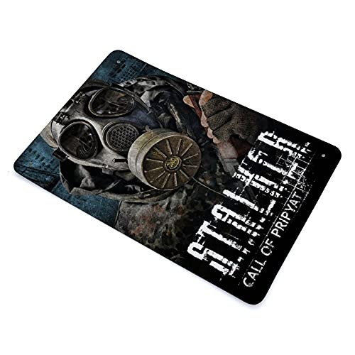 S.T.A.L.K.E.R. Call of Pripyat Classic - Cubierta de juego popular (1 letrero de metal, estilo vintage, bar, bar, decoración de pared, 30 x 20 cm)