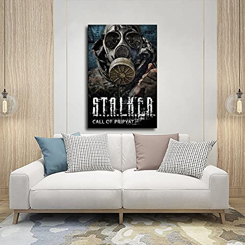 S.T.A.L.K.E.R. Call of Pripyat Juego Cover Posters 1 póster de lona para decoración de pared, cuadro para sala de estar, dormitorio, decoración de marco de 120 x 30 pulgadas (50 x 75 cm)