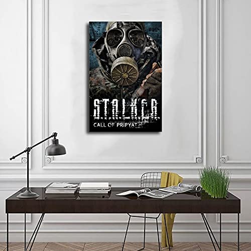 S.T.A.L.K.E.R. Call of Pripyat Juego Cover Posters 1 póster de lona para decoración de pared, cuadro para sala de estar, dormitorio, decoración de marco de 120 x 30 pulgadas (50 x 75 cm)