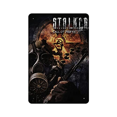 S.T.A.L.K.E.R. Call of Pripyat - Póster clásico de la bandera de metal de la marca Call of Pripyat para decoración de pared de 30 x 20 cm